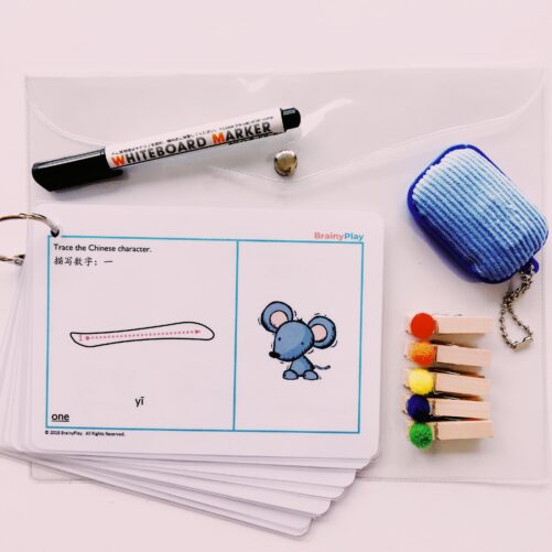 Bilingual DryErase Picture Flash Cards Chinese with Hanyu Pinyin and